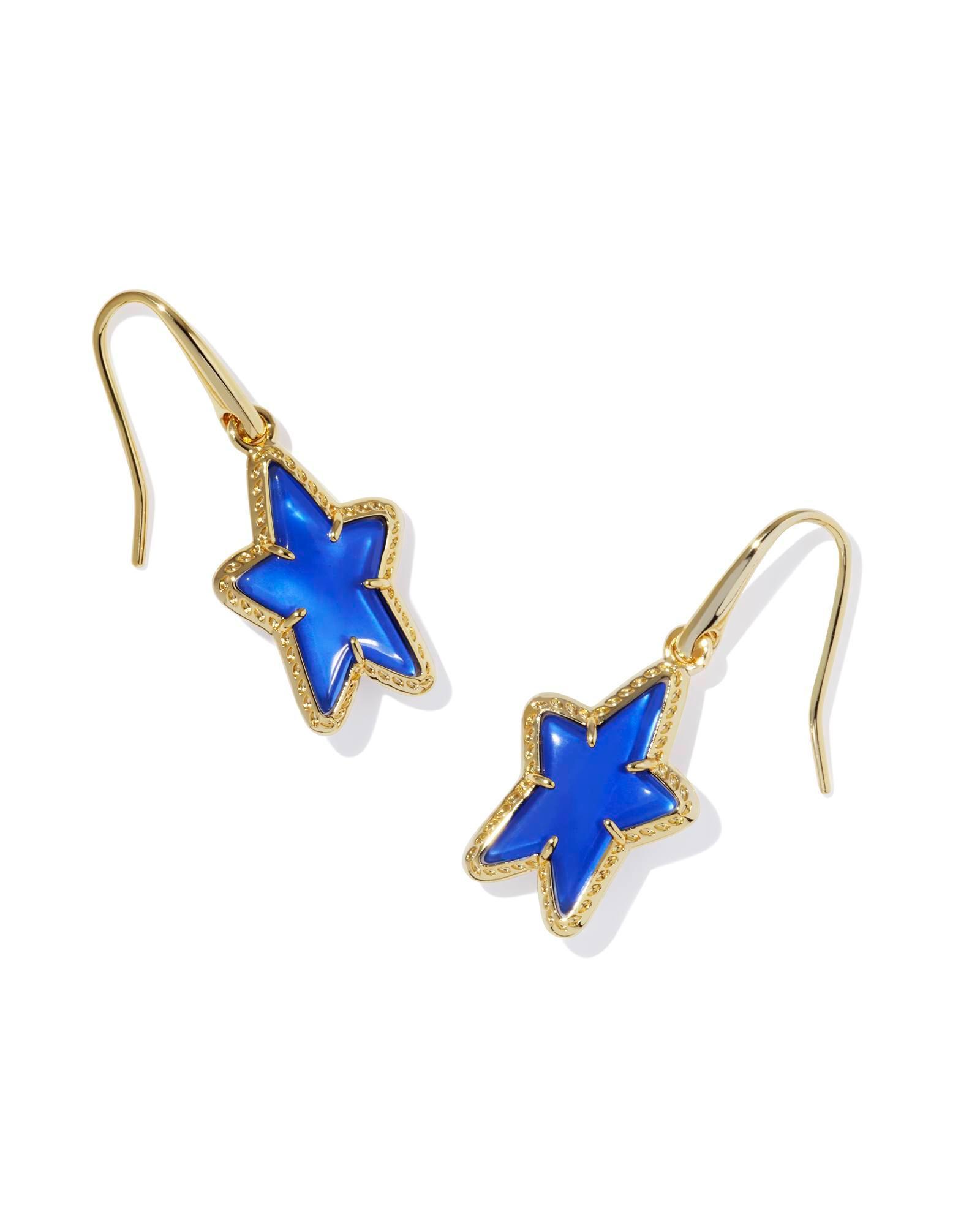 Ada Gold Star Small Drop Earrings in Red Illusion Product Image