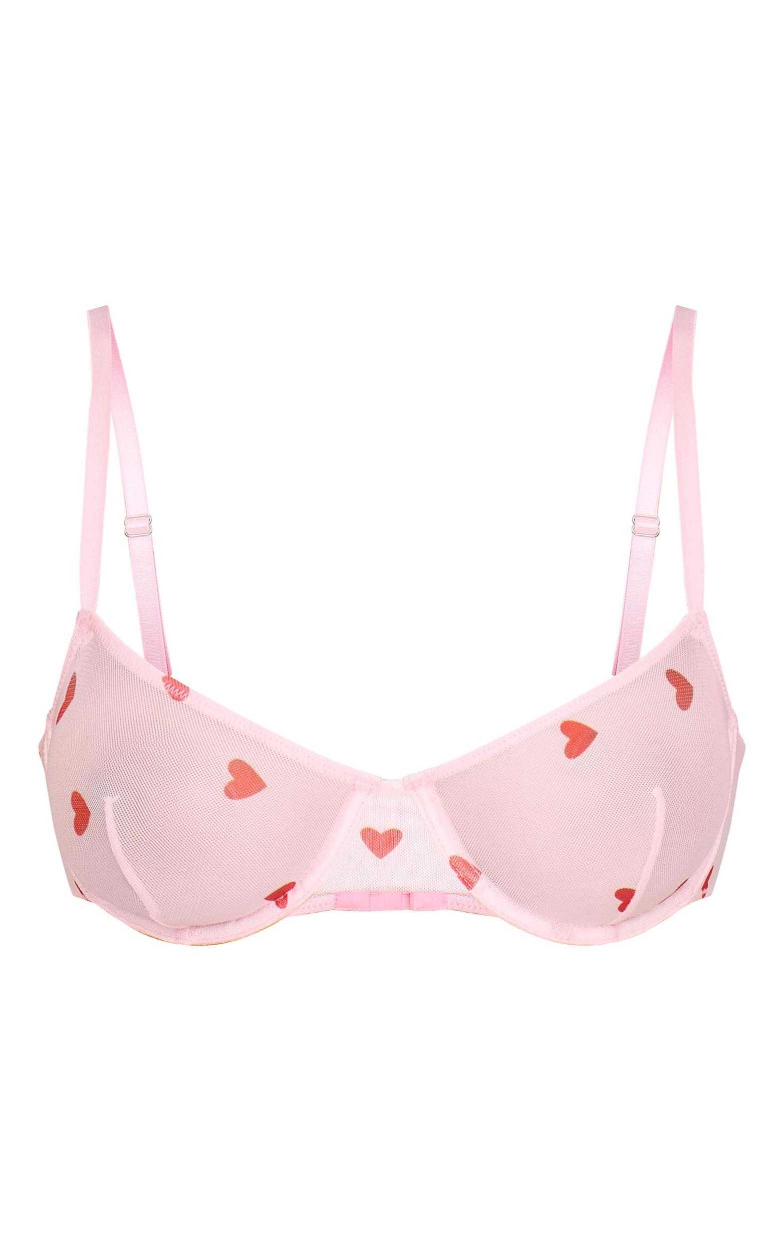 Pink Mesh Heart Thong Product Image