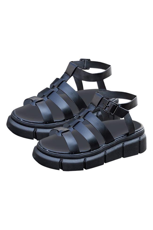 Chloe Black Chunky Gladiator Sandals FINAL SALE Product Image