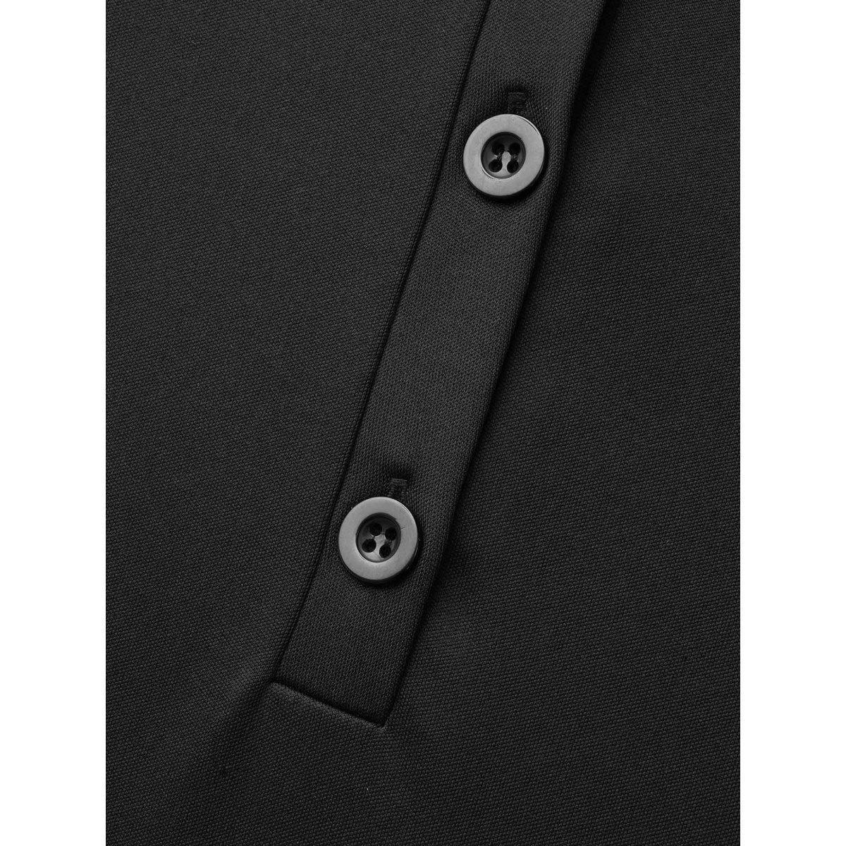 Plus Size Shirt Collar Button Up Midi Dress Black Women Elegant Button Shirt collar Long Sleeve Curvy BloomChic 26/4X Product Image