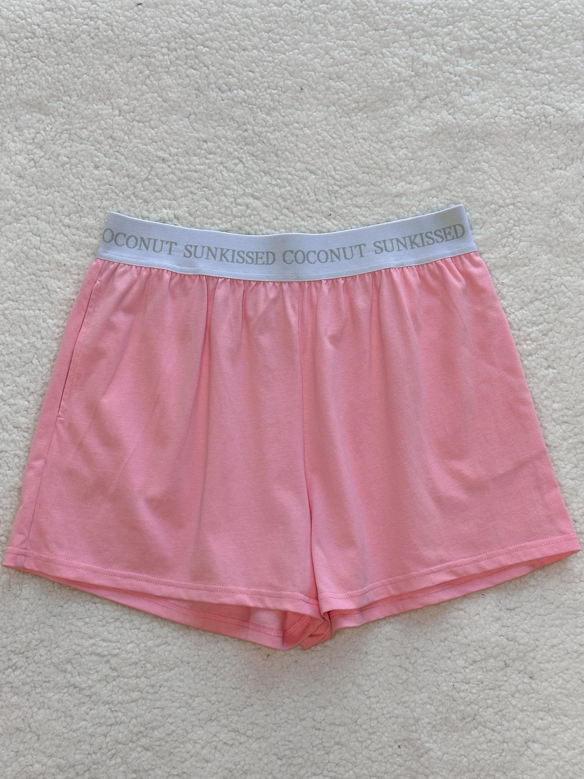 Lush Pink Basic Watercolor Shorts Product Image