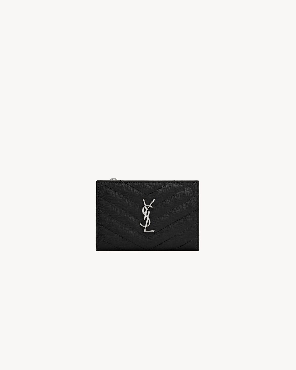 cassandre matelassé fragments bi-fold wallet in grain de poudre leather Product Image