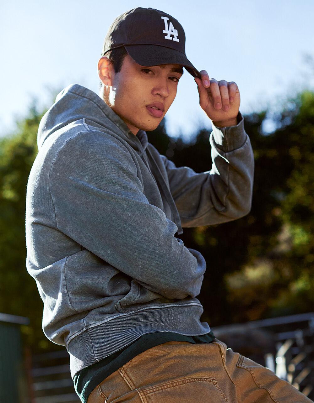 RSQ Mens Washed Hoodie - BLACK Product Image