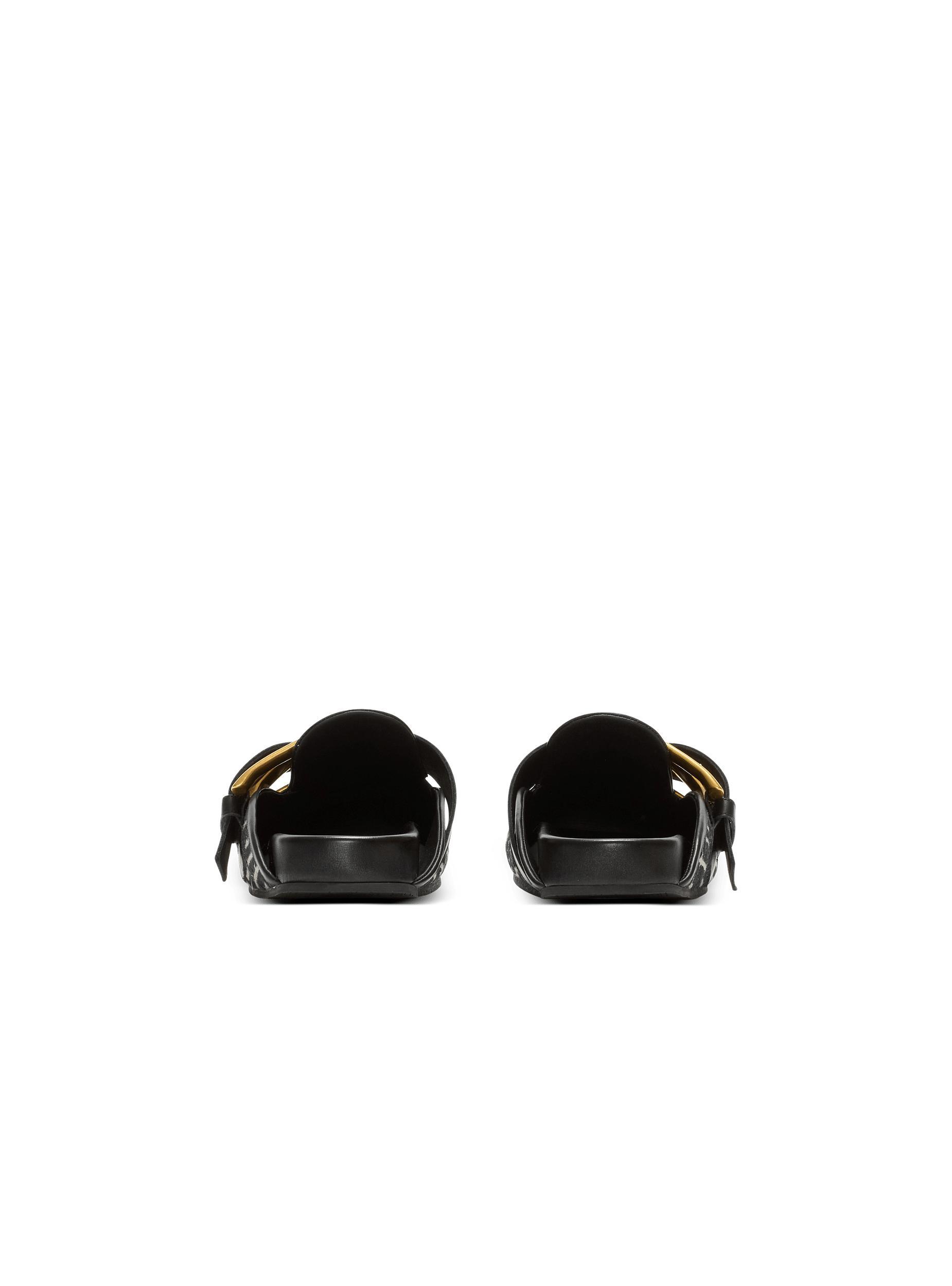 Anthem mules in jacquard canvas with PB monogram Product Image