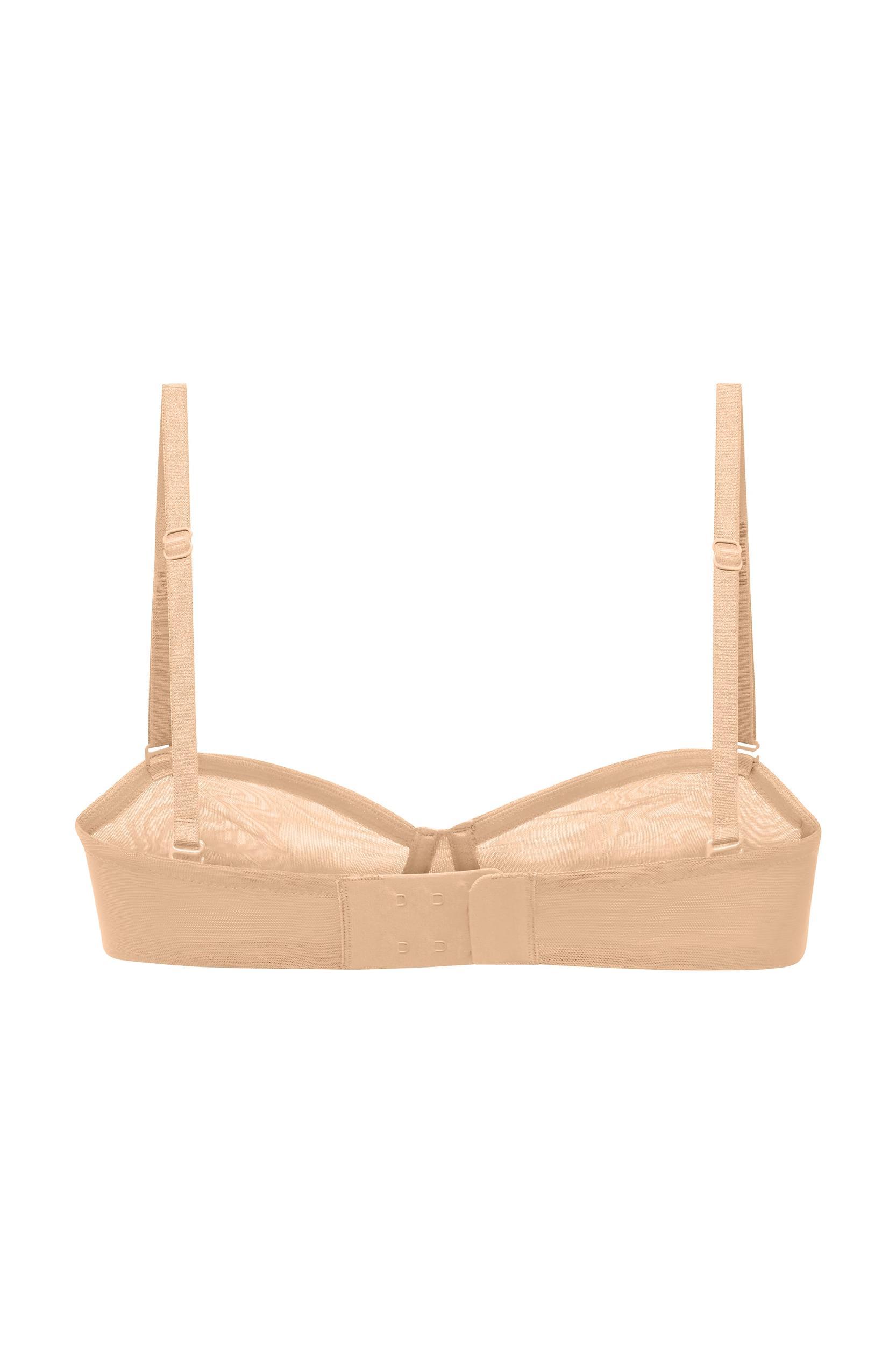 Soft Mesh High Waisted Knicker in Beige Product Image
