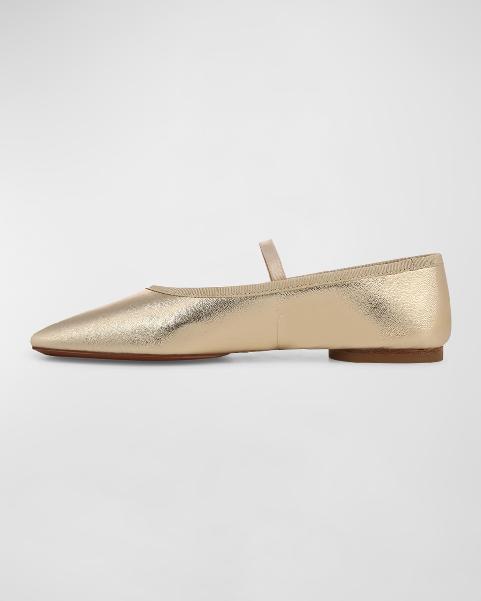Metallic Mary Jane Ballerina Flats Product Image
