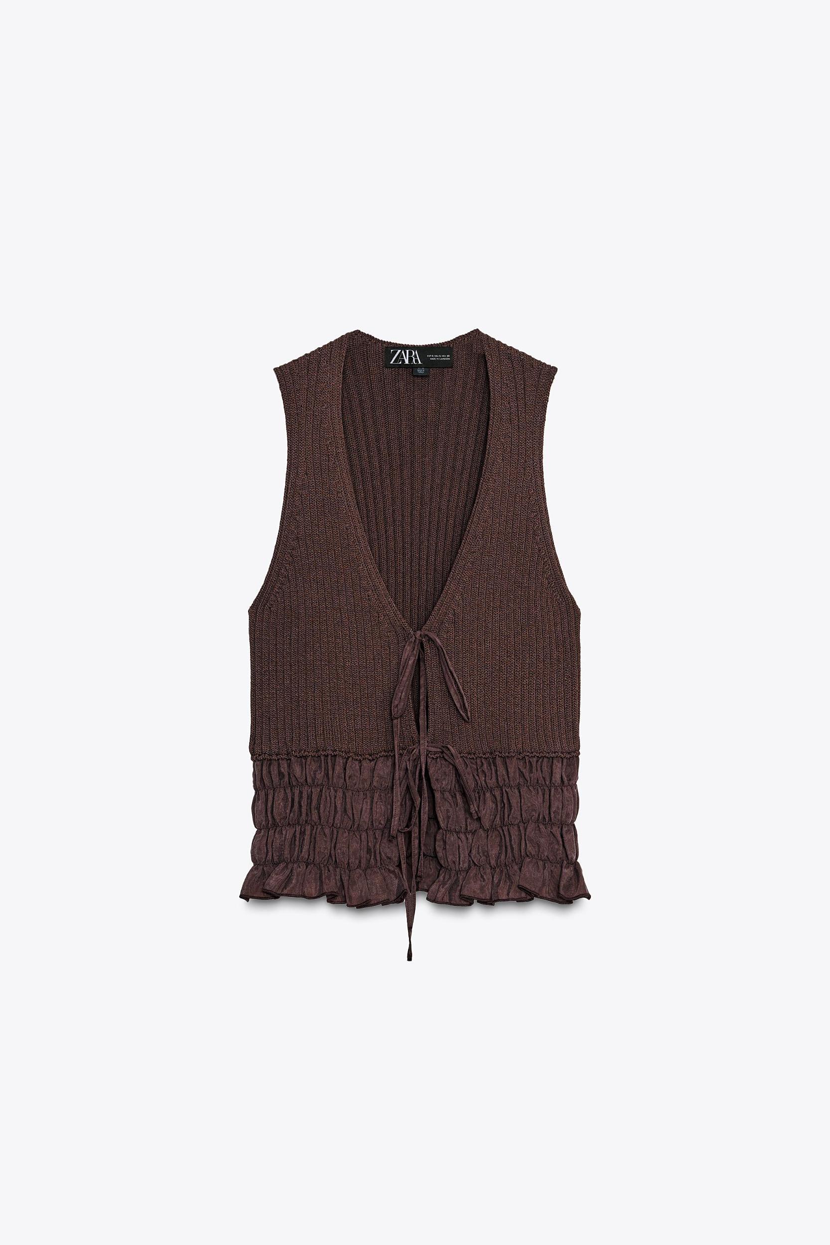 RUFFLED KNIT TOP Product Image