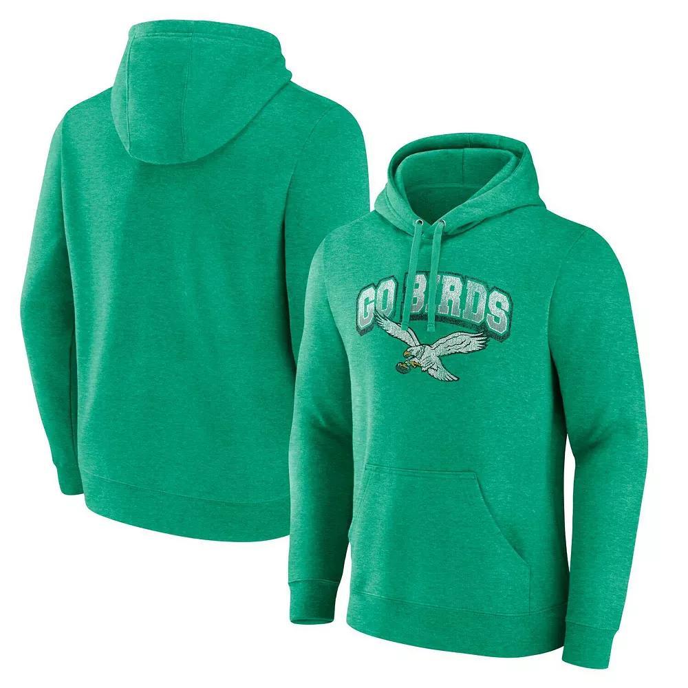 Mens Fanatics Branded Kelly Philadelphia Eagles Gridiron Classics Go Birds Vintage Arch Pullover Hoodie Product Image