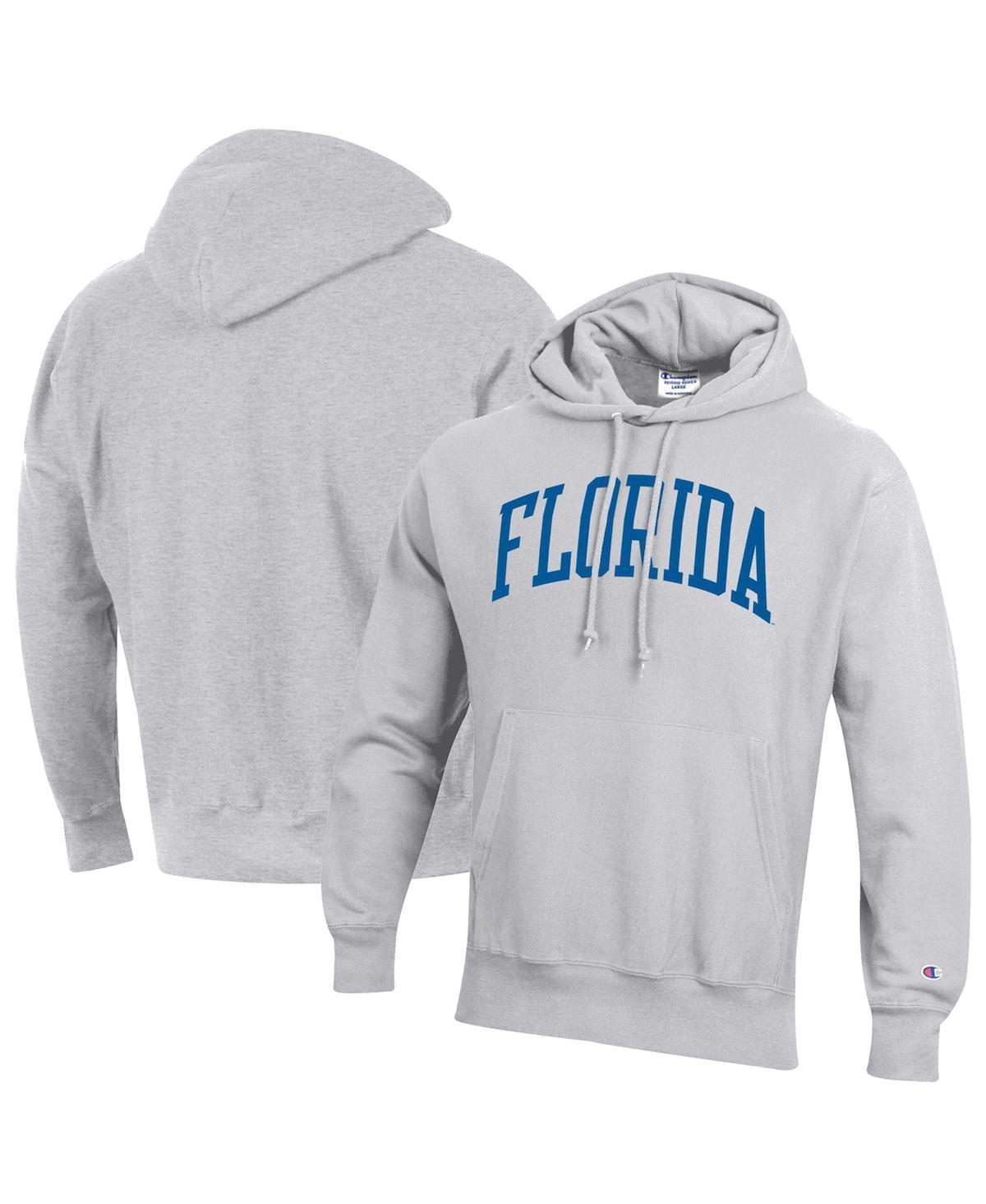 Men's Champion Heathered Gray Florida Gators Big & Tall Reverse Weave Fleece Pullover Hoodie Sweatshirt, Size: 3XB, Grey Product Image
