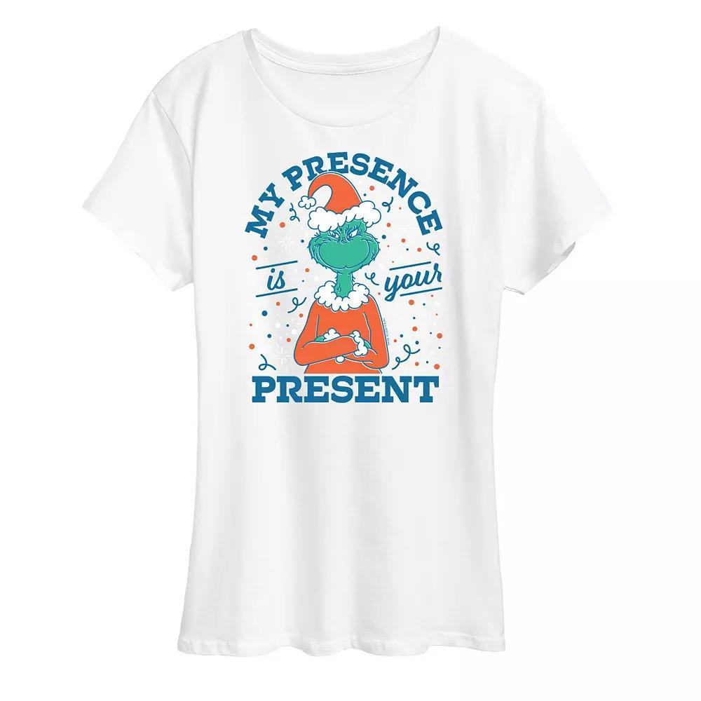 Womens Dr. Seuss The Grinch Present Graphic Tee, Girls Product Image