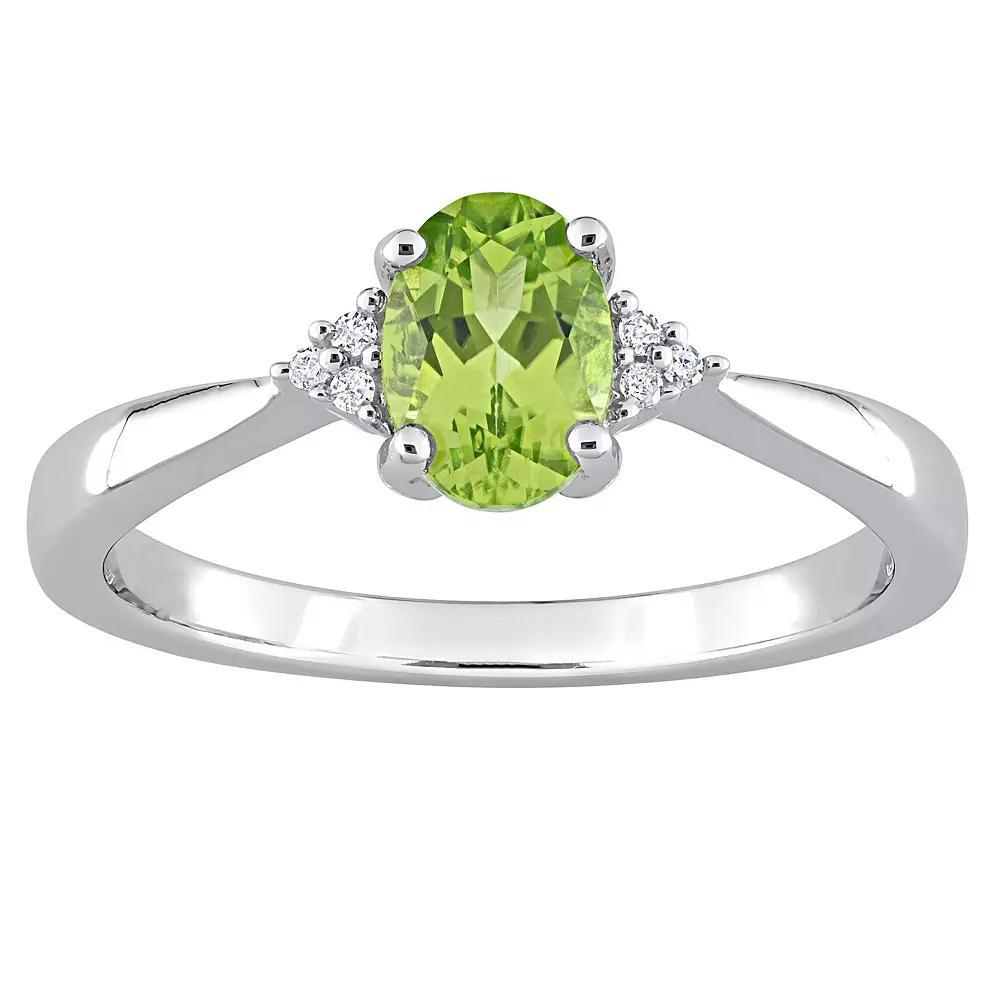 Stella Grace Sterling Silver Peridot & Diamond Accent Ring, Women's, Size: 8 Product Image