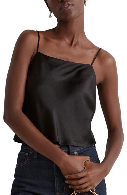 Madewell Satin Square-Neck Cami (True ) Women's Clothing Product Image