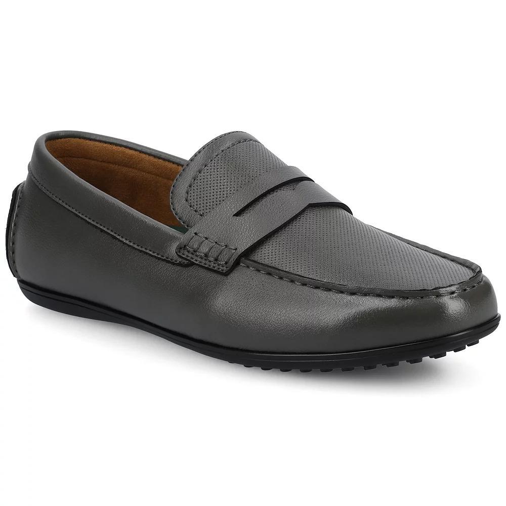 VANCE Yates Mens Comfort Perforated Slip-On Driving Penny Loafers in Regular and Wide Product Image