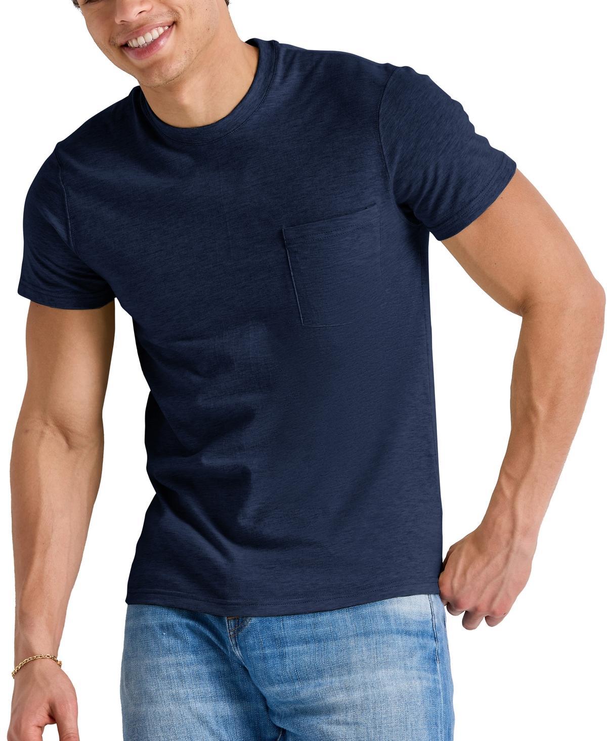 Men's Hanes Originals Tri-Blend Jersey Pocket Tee, Size: Small, Equilibrium Green Product Image