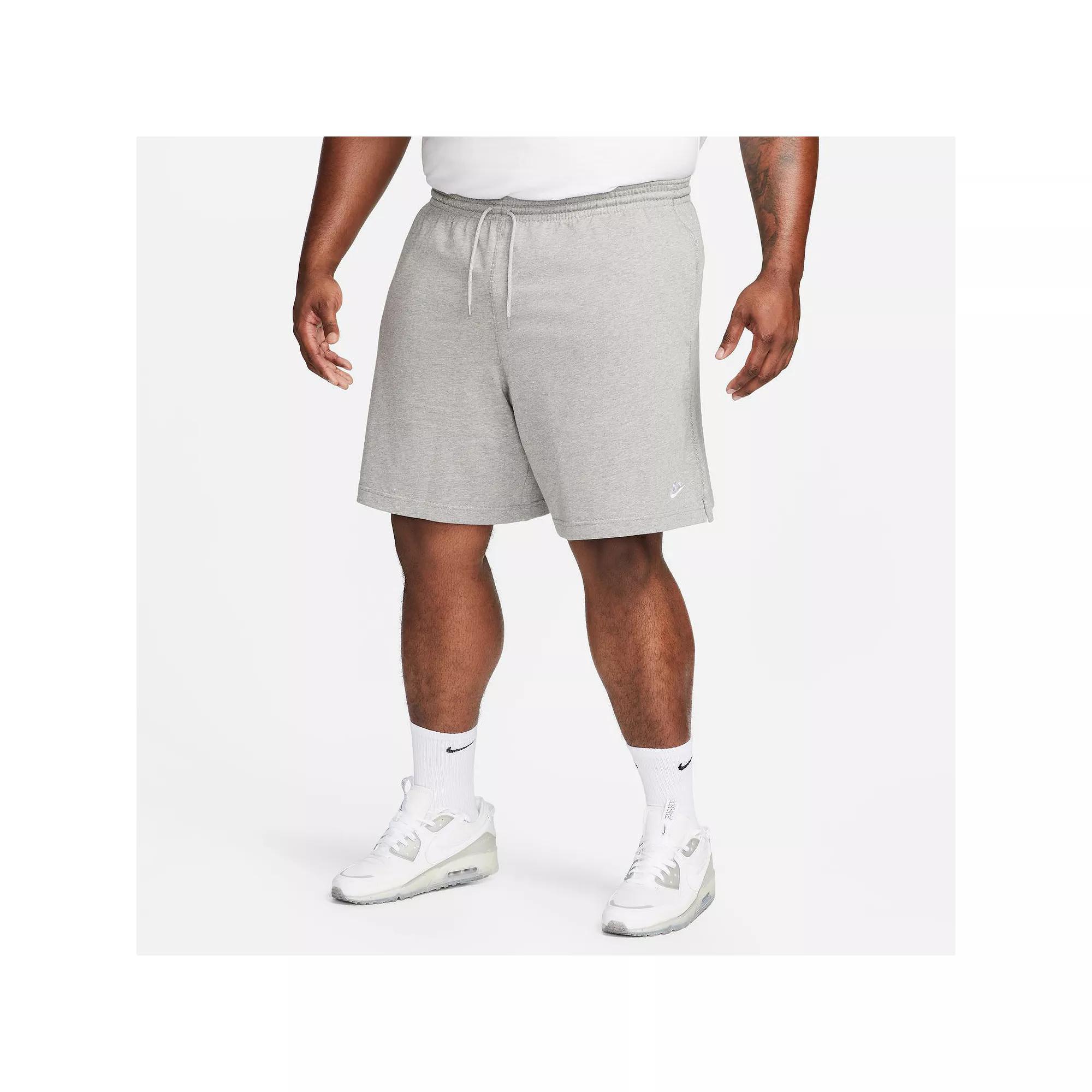 Men's Nike Club Knit Shorts, Size: Large, Dark Grey Grey Product Image