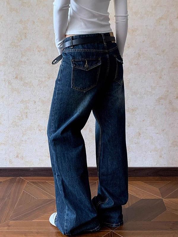 American Retro Cat Whiskers Boyfriend Jeans Product Image