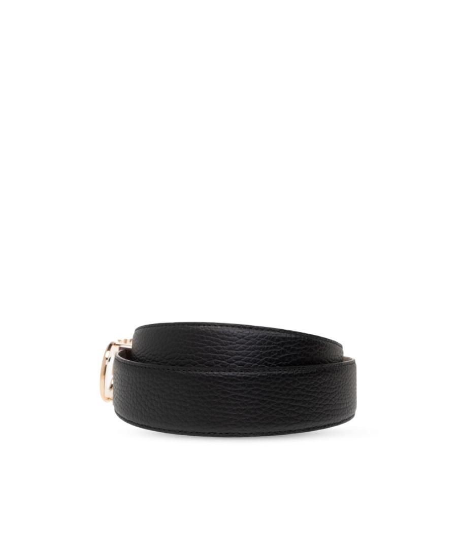 FERRAGAMO Double-sided Belt In Black-beige Product Image