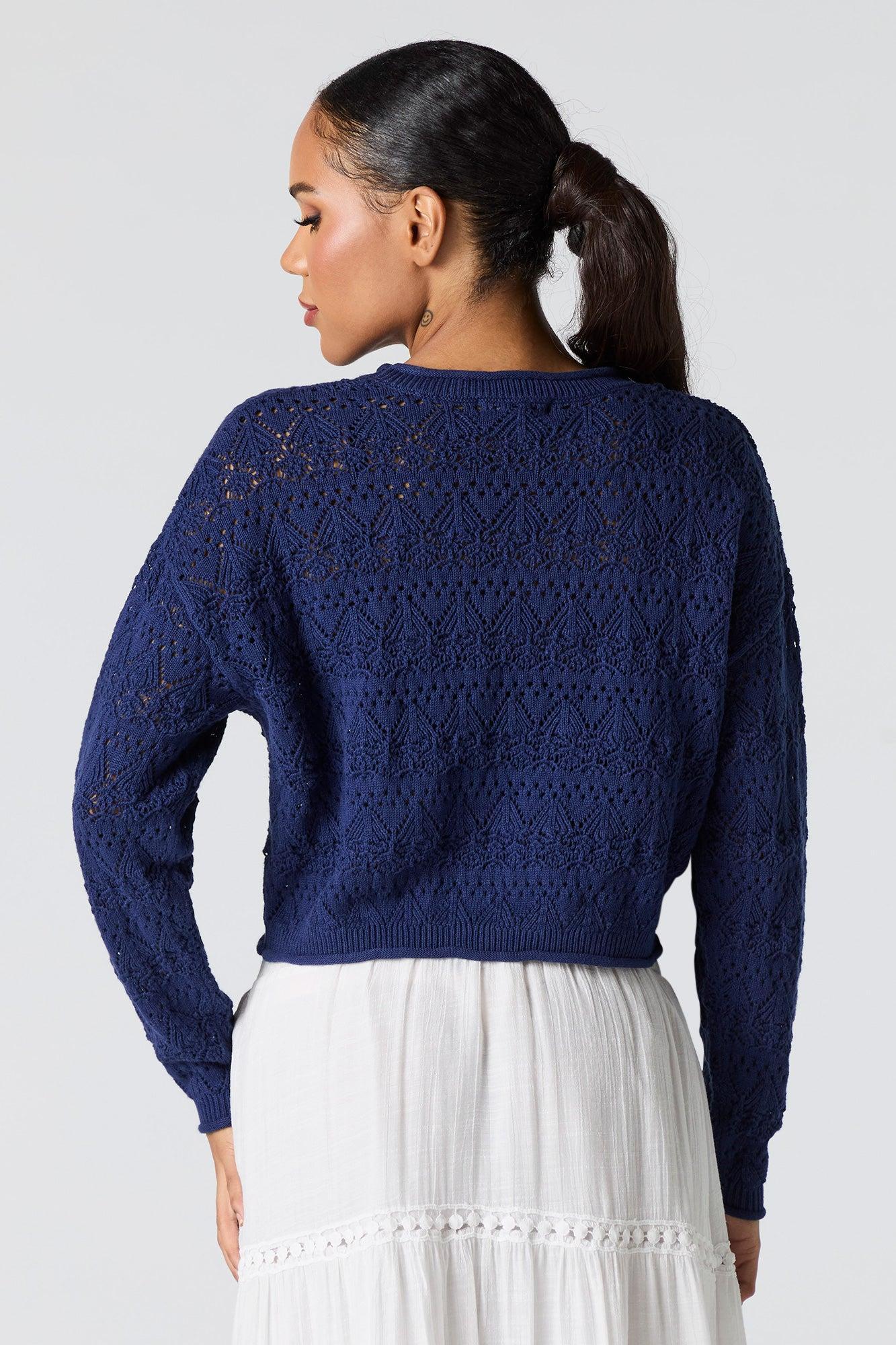 Pointelle Knit Sweater Female Product Image