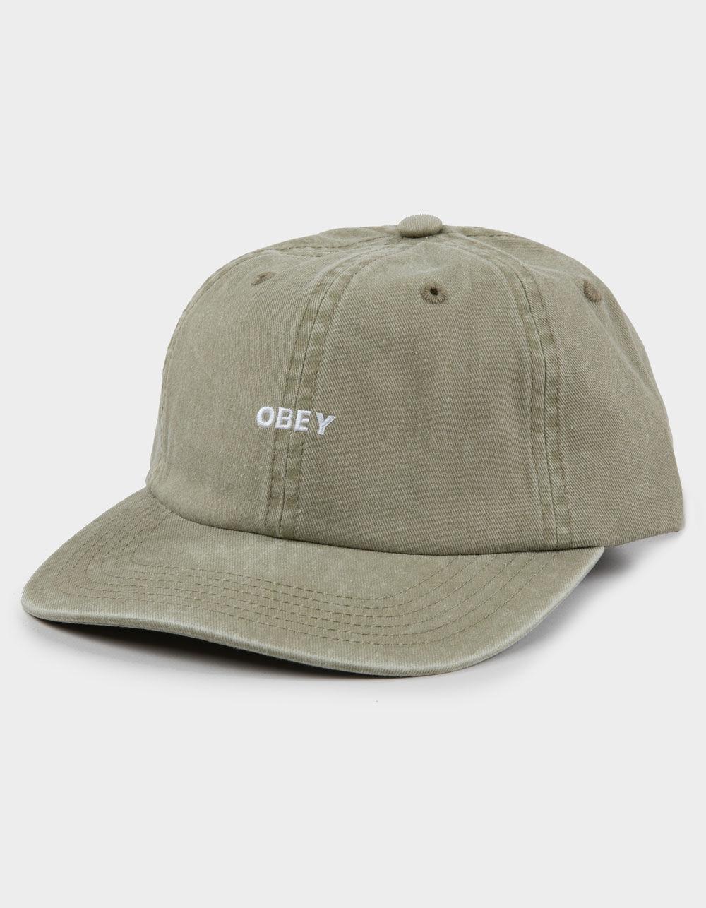 OBEY Pigment Bold 6 Panel Strapback Hat - OLIVE Product Image