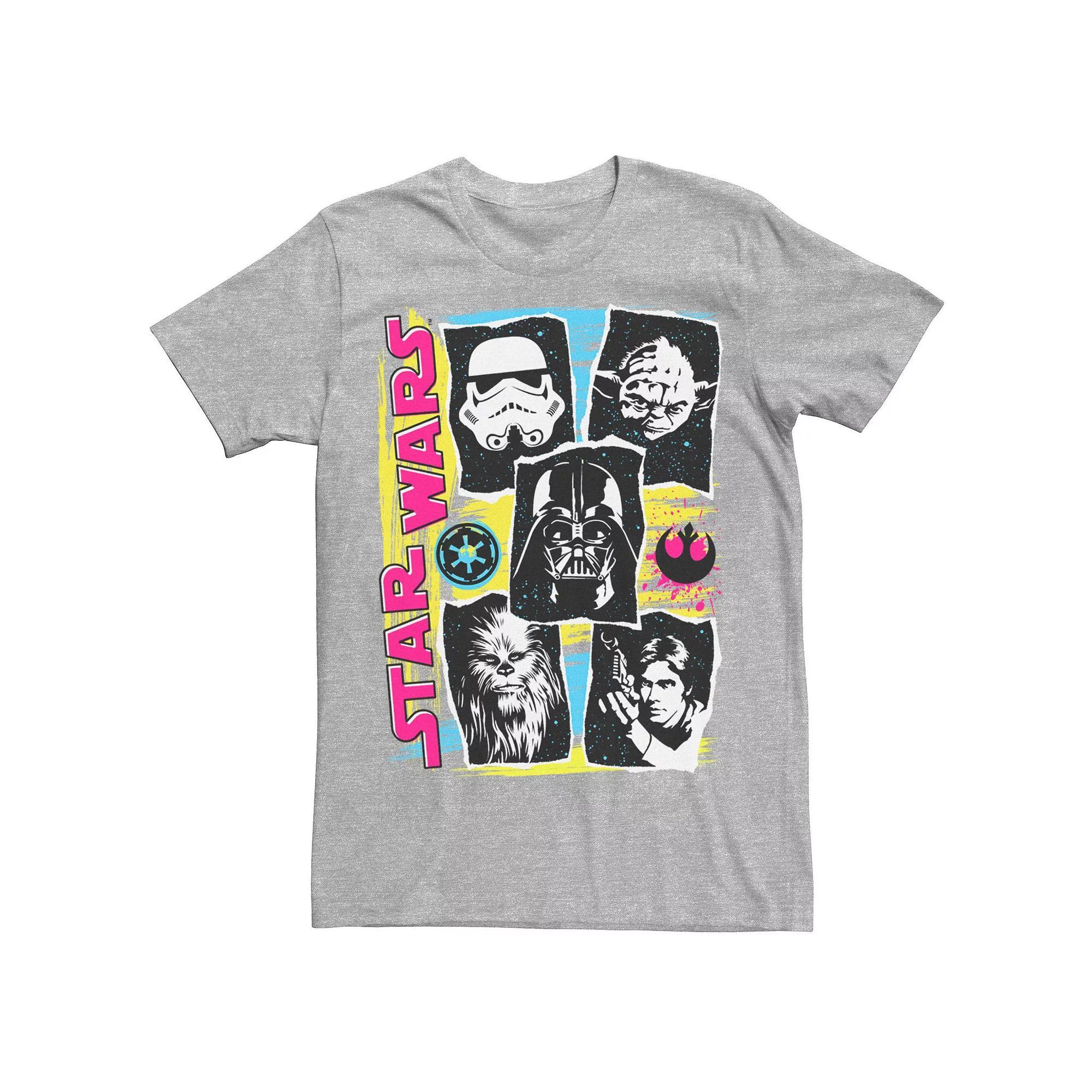 Men's Star Wars Characters Colorpop Collage Graphic Tee, Size: Large, Royal Product Image