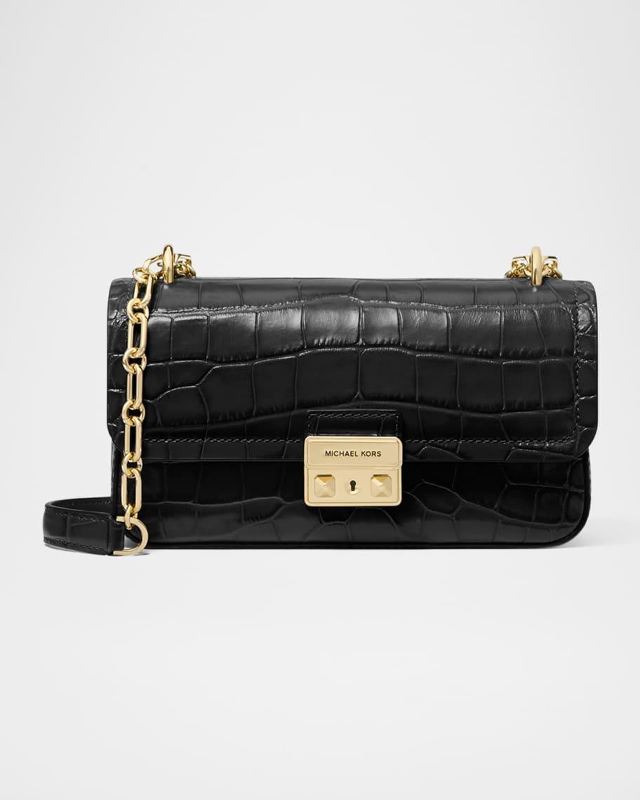 Tribeca Flap Croc-Embossed Leather Shoulder Bag Product Image