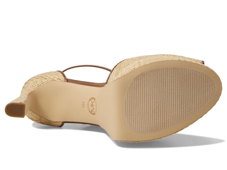 MICHAEL Michael Kors Martina Peep Toe Pump (Natural/Luggage) Women's Shoes Product Image
