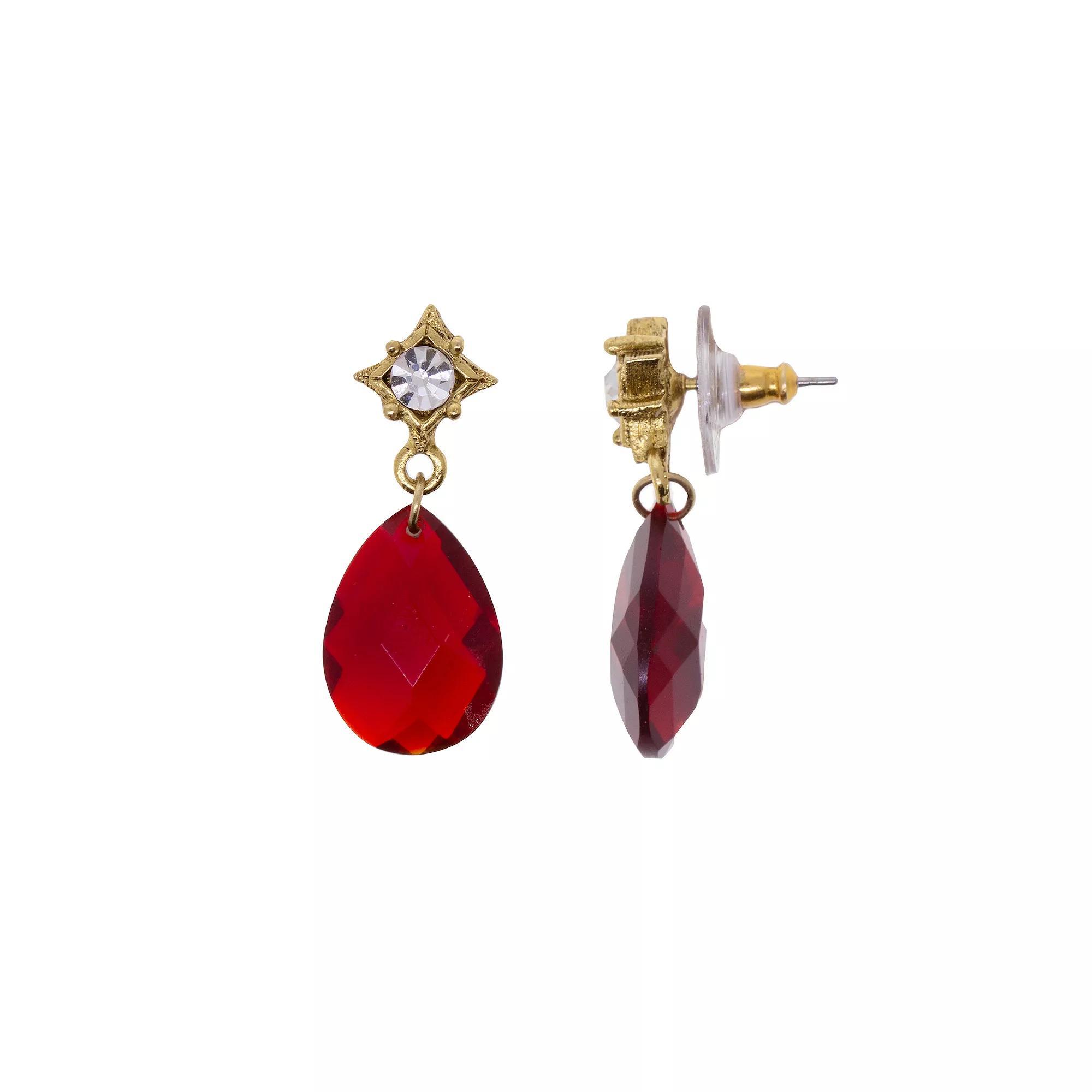 1928 Red Bead Drop Earrings, Womens Product Image