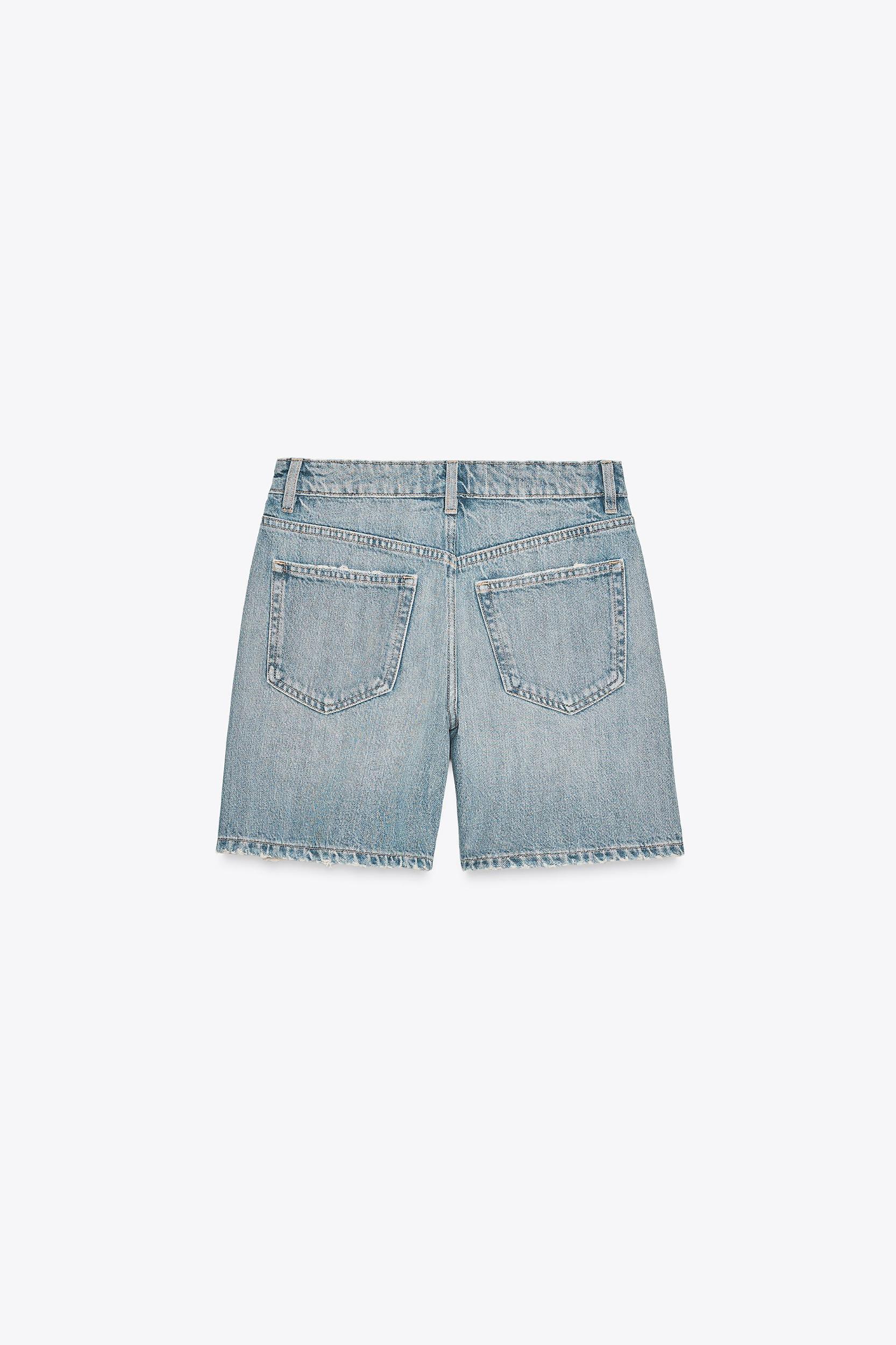 MID-RISE TRF DENIM SHORTS Product Image