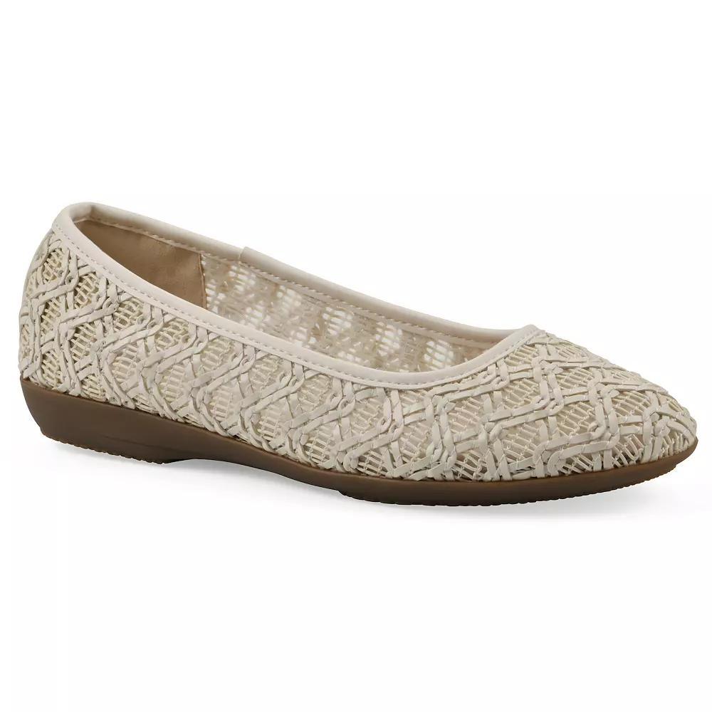 Cliffs by White Mountain Cariann Women's Ballet Flats, Size: 11 Wide, White Smo Product Image