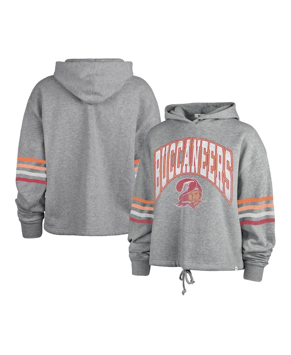 Women's '47 Heather Gray Tampa Bay Buccaneers Upland Bennett Pullover Hoodie, Size: Large, Grey Product Image