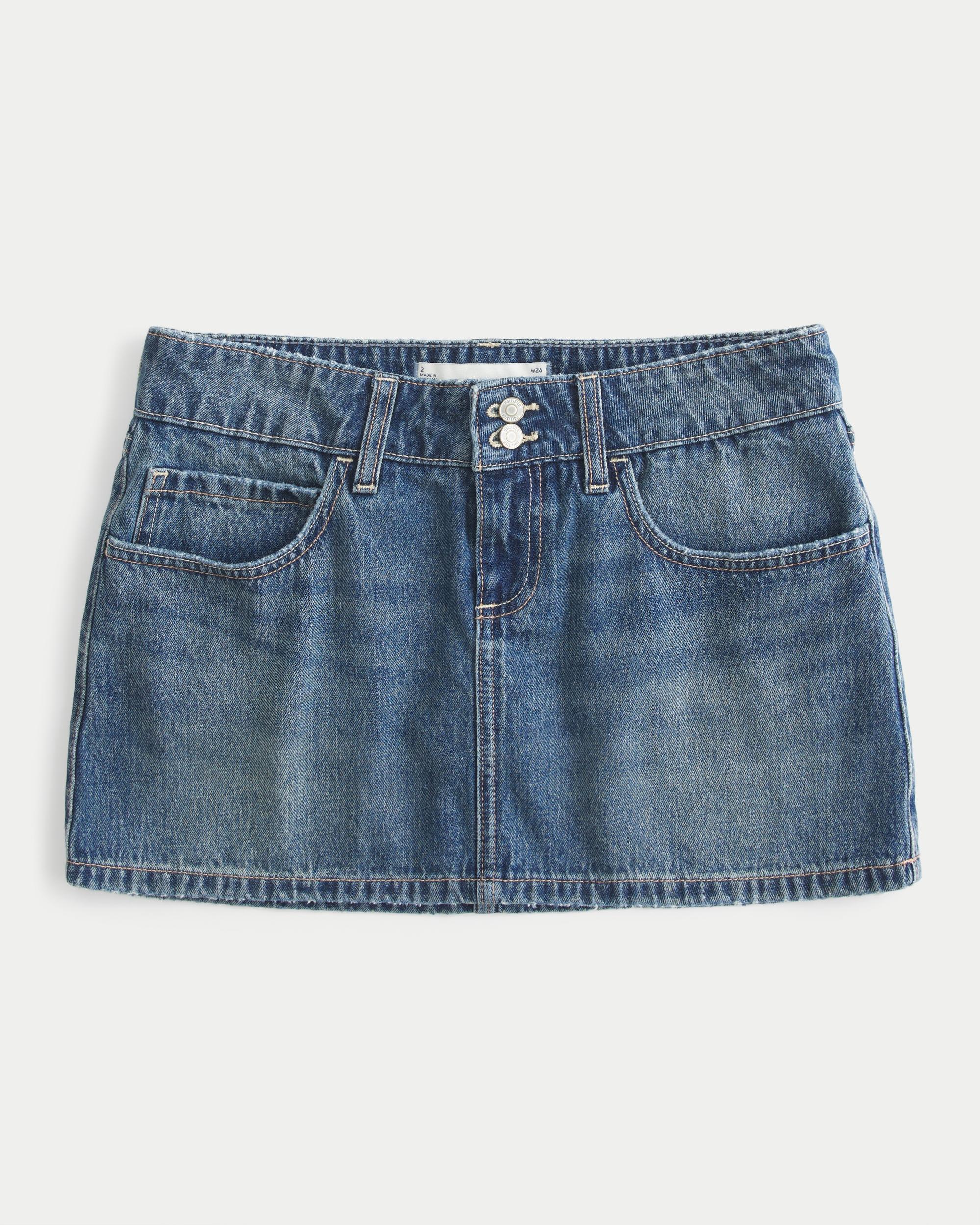 Low-Rise Shine Butterfly Twill Mini Skort Product Image