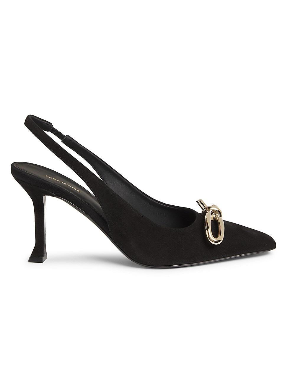 Womens Arlene 85MM Suede Slingback Pumps Product Image