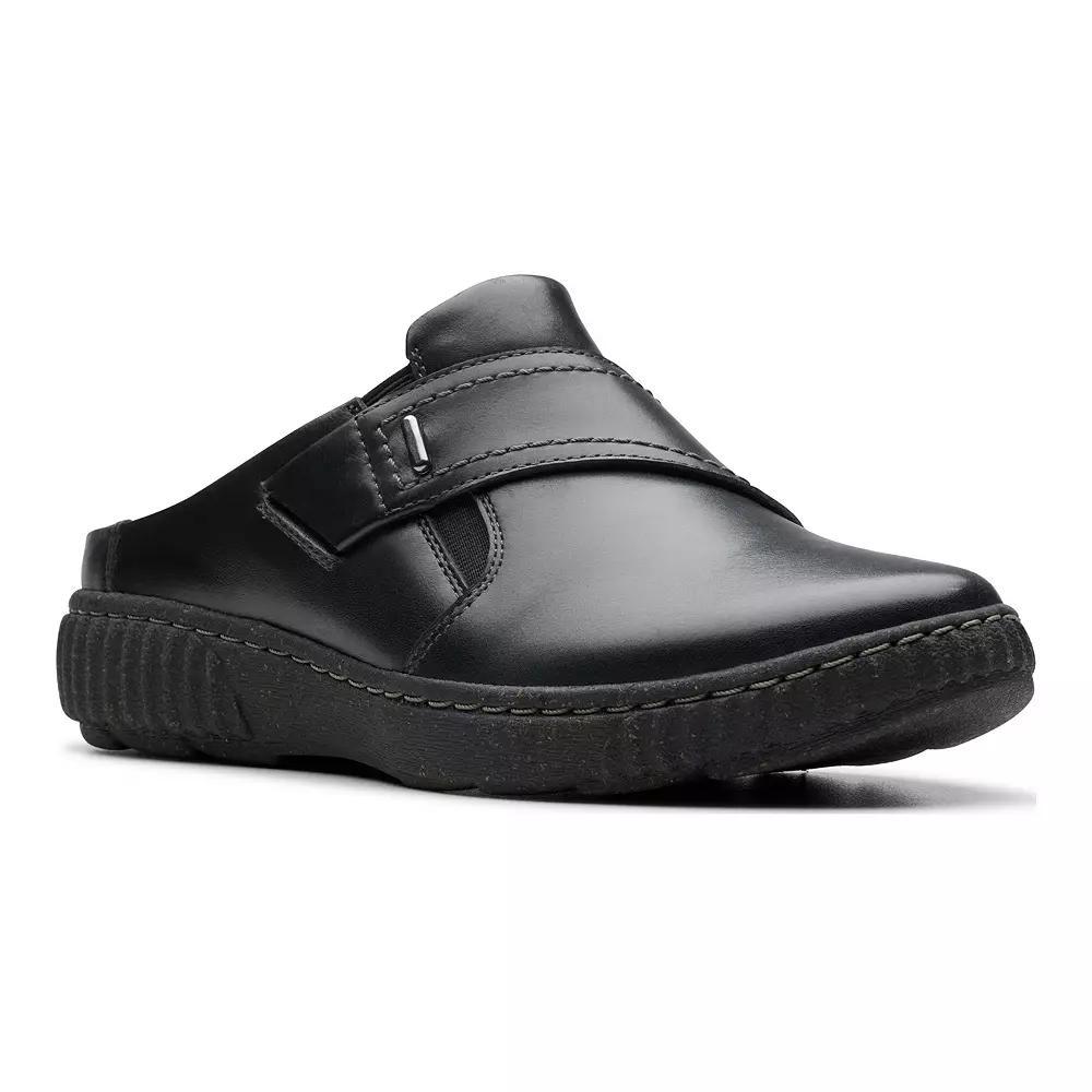 Clarks® Caroline Bay Women's Leather Slip-On Shoes, Size: 11, Black Product Image