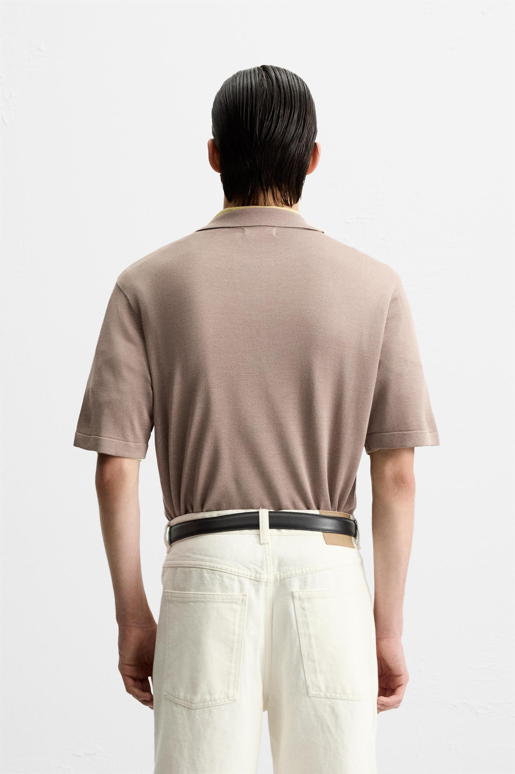 VISCOSE KNIT POLO SHIRT Product Image