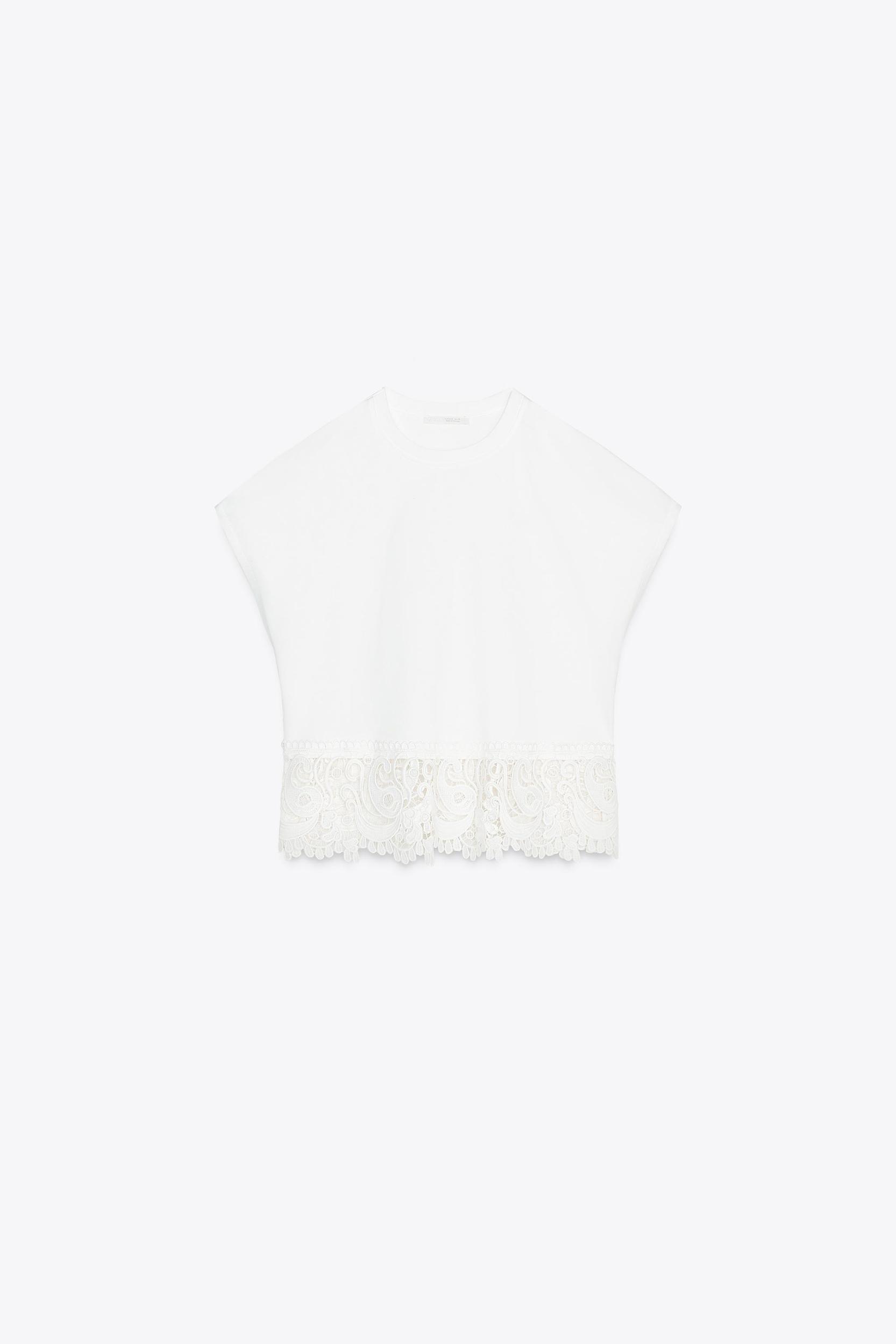GUIPURE COMBINATION T-SHIRT Product Image