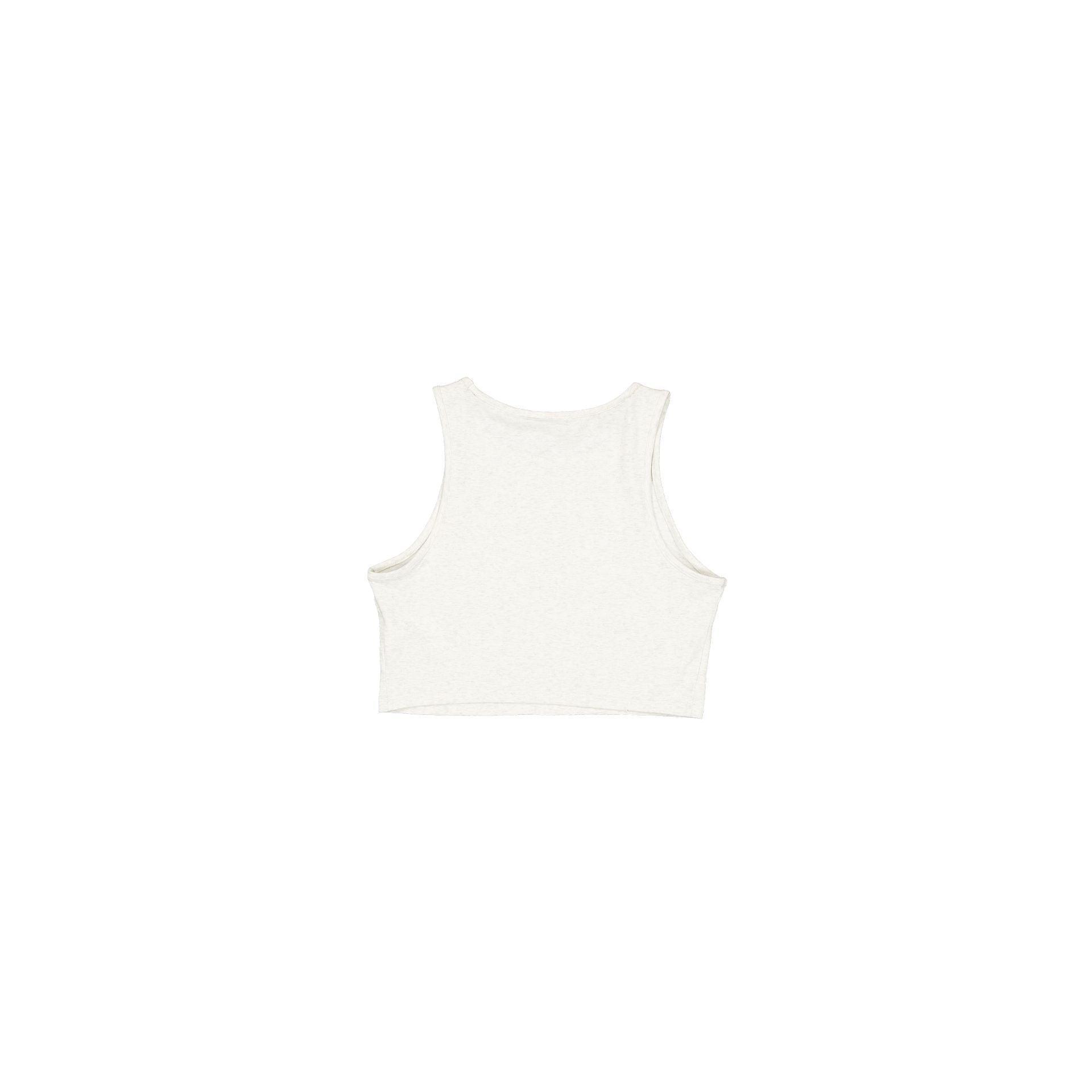 Los Angeles Dodgers Women's Cropped Heather Gray Tank Top Female Product Image