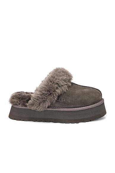 UGG Disquette Suede Fur Platform Slippers Product Image