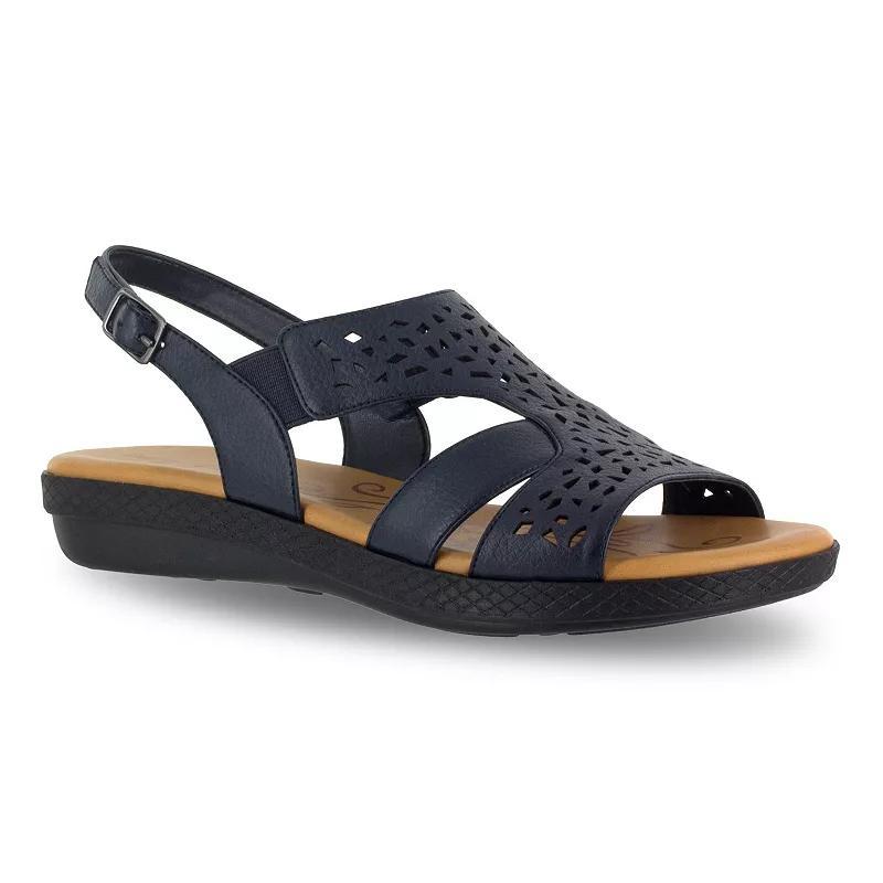 Easy Street Bolt Women's Sandals, Size: 7.5 Wide, Blue Product Image