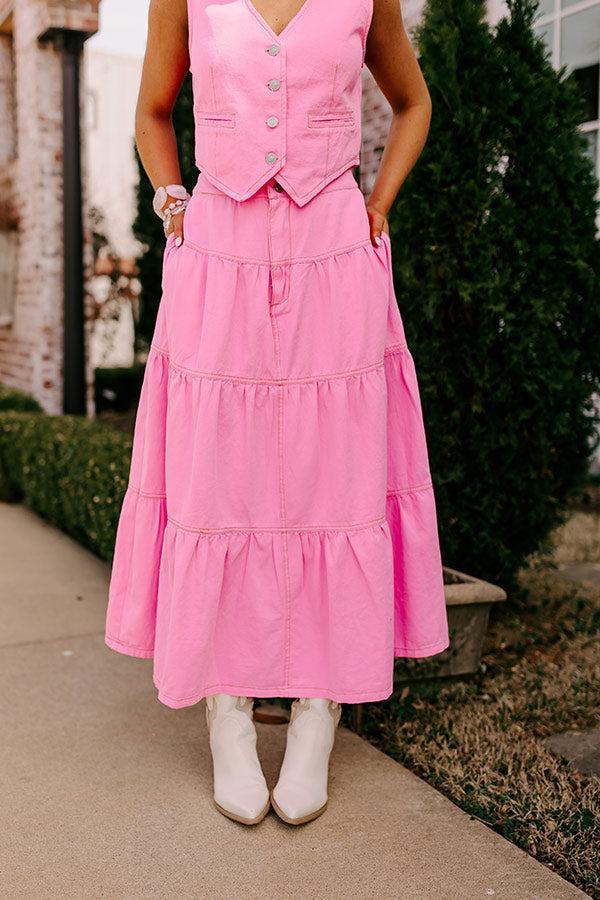 Lady Luck High Waist Denim Skirt Product Image