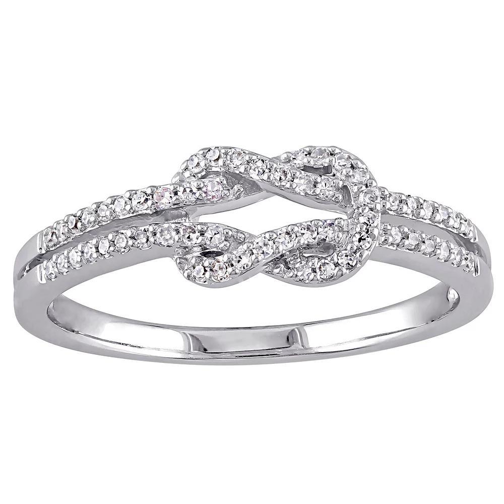 Stella Grace 14k White Gold 1/6 Carat T.W. Diamond Infinity Ring, Women's, Size: 8, 14k Gold Product Image