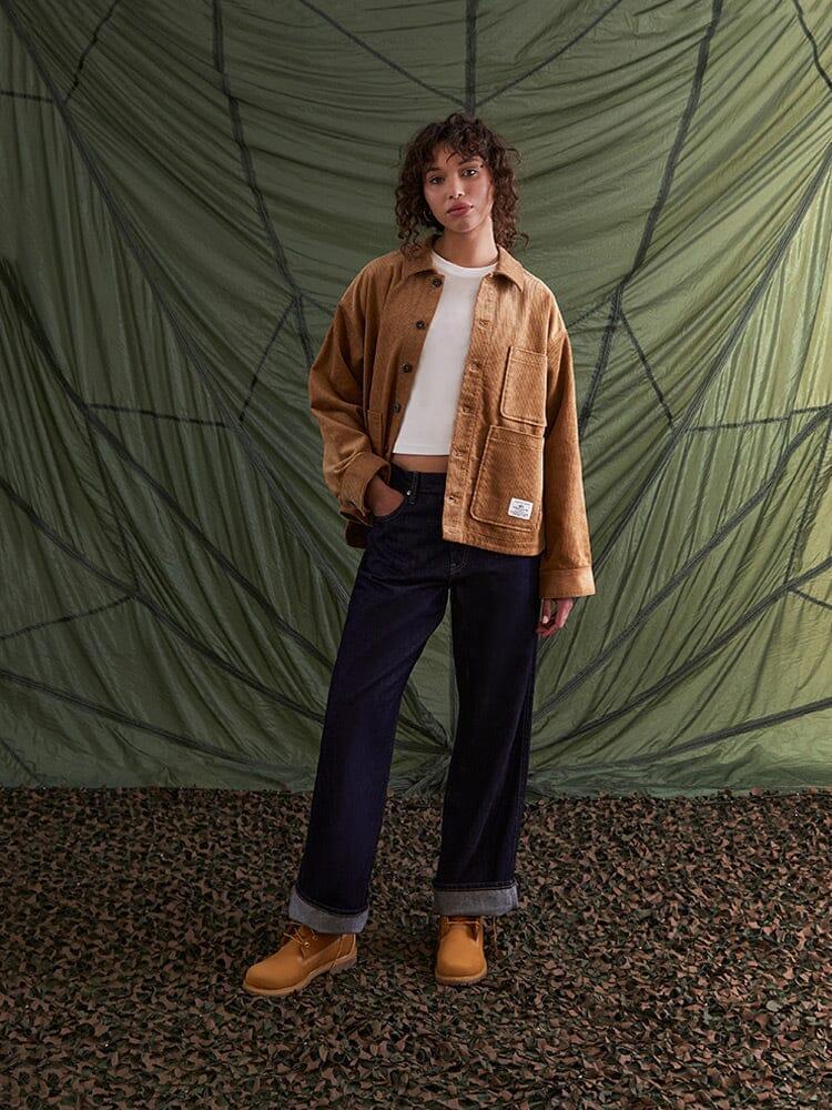 WOMEN'S CORDUROY CHORE COAT (SEASONAL) - BRONZED BROWN / XL Product Image