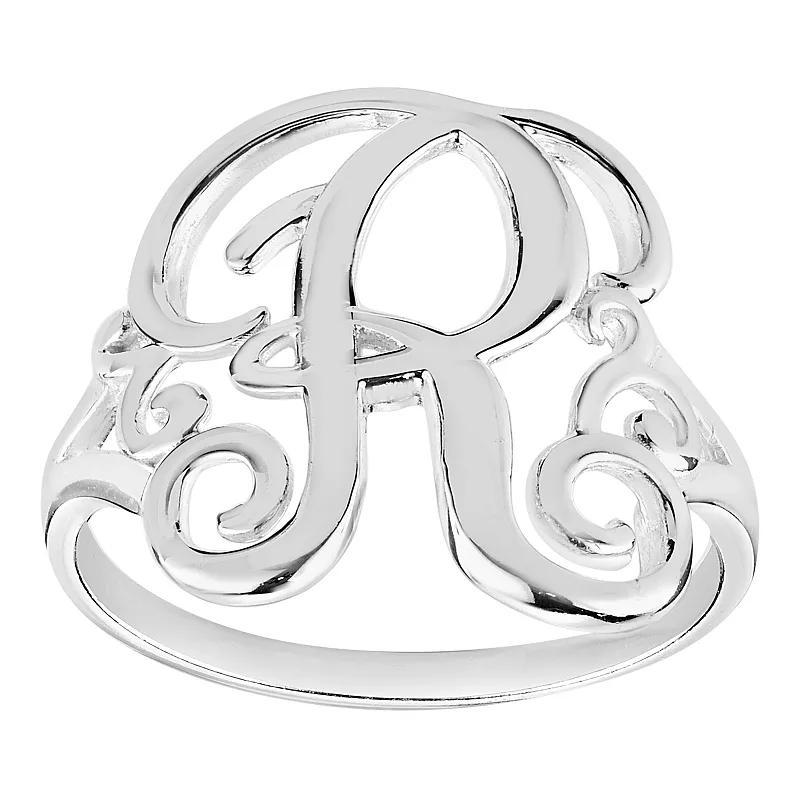 PRIMROSE Sterling Silver Monogram Initial Ring, Women's, Size: 7 Product Image