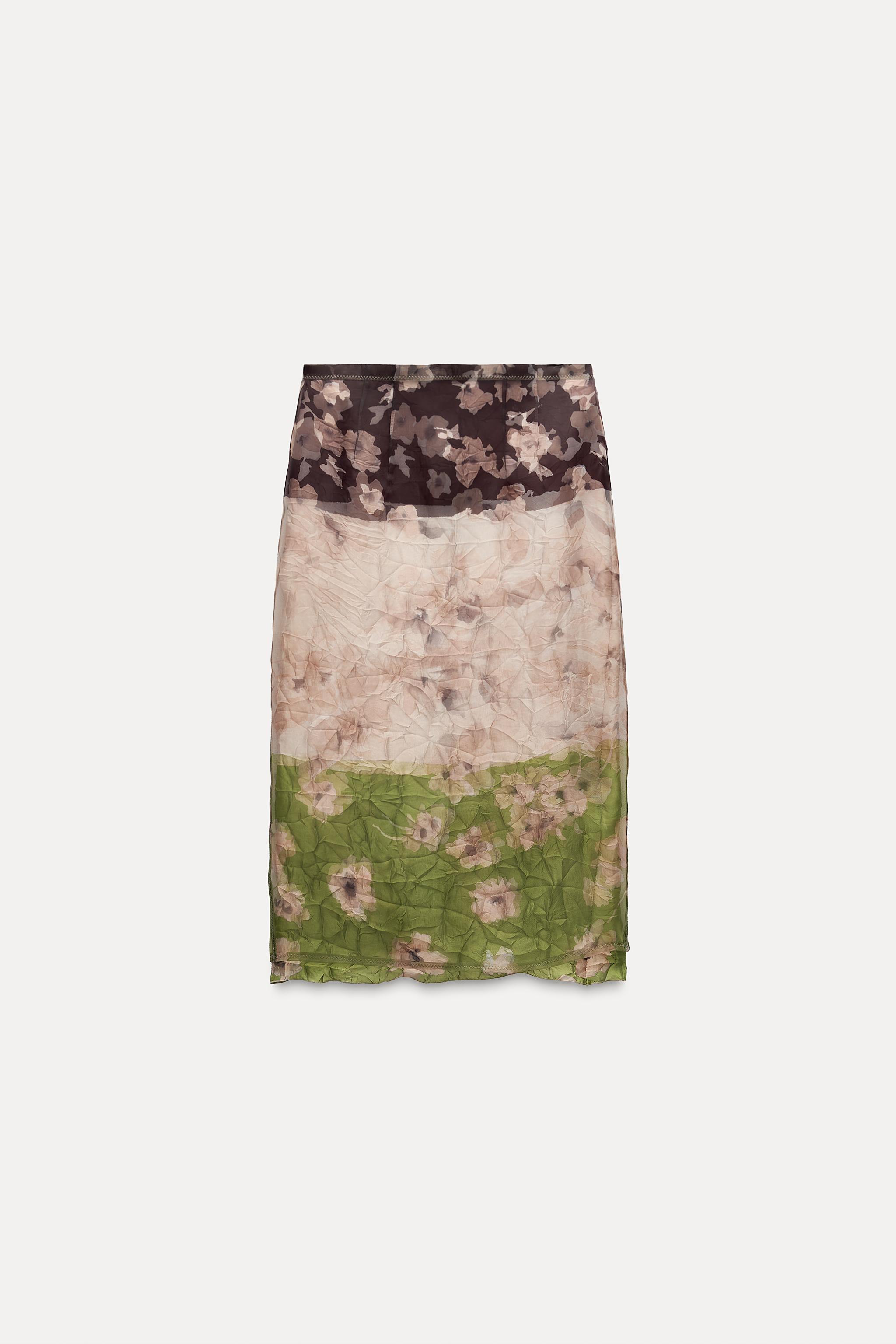 PRINTED ORGANZA SKIRT ZW COLLECTION Product Image