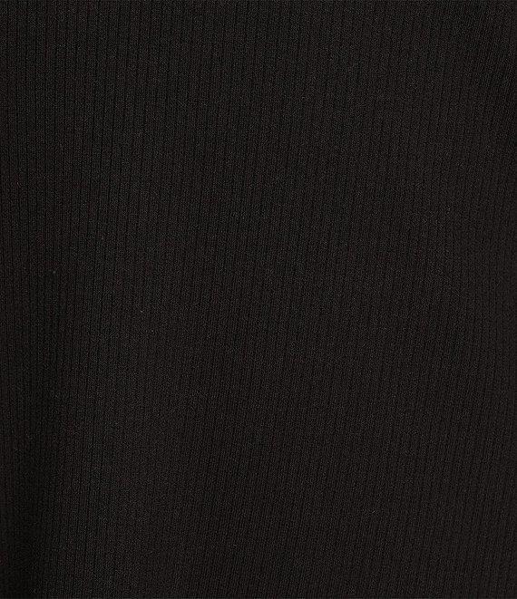 Copper Key Collared Ribbed Knit Dress Product Image