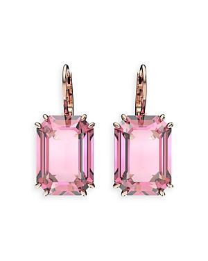 Swarovski Millenia Pink Crystal Drop Earrings in Rose Gold Tone Product Image