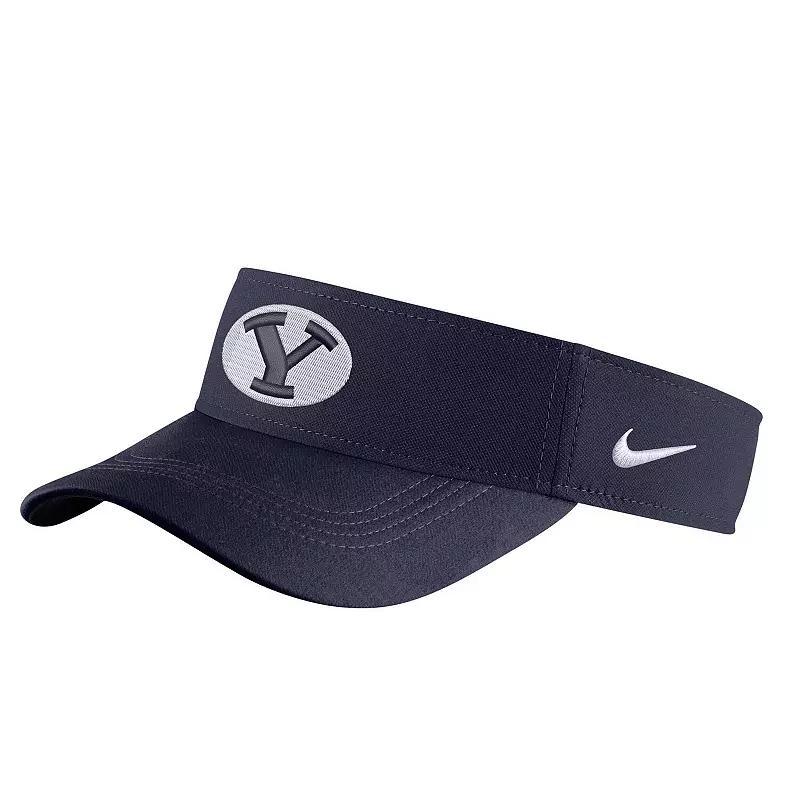Men's Nike BYU Cougars Navy Sideline Performance Visor, Blue Product Image