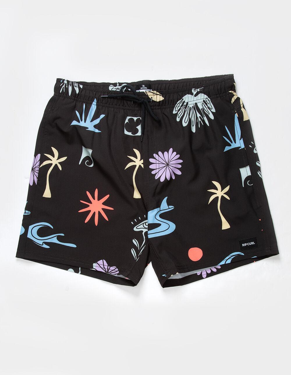 RIP CURL Tropical Daze Mens 16'' Volley Shorts - WASHED BLACK Product Image