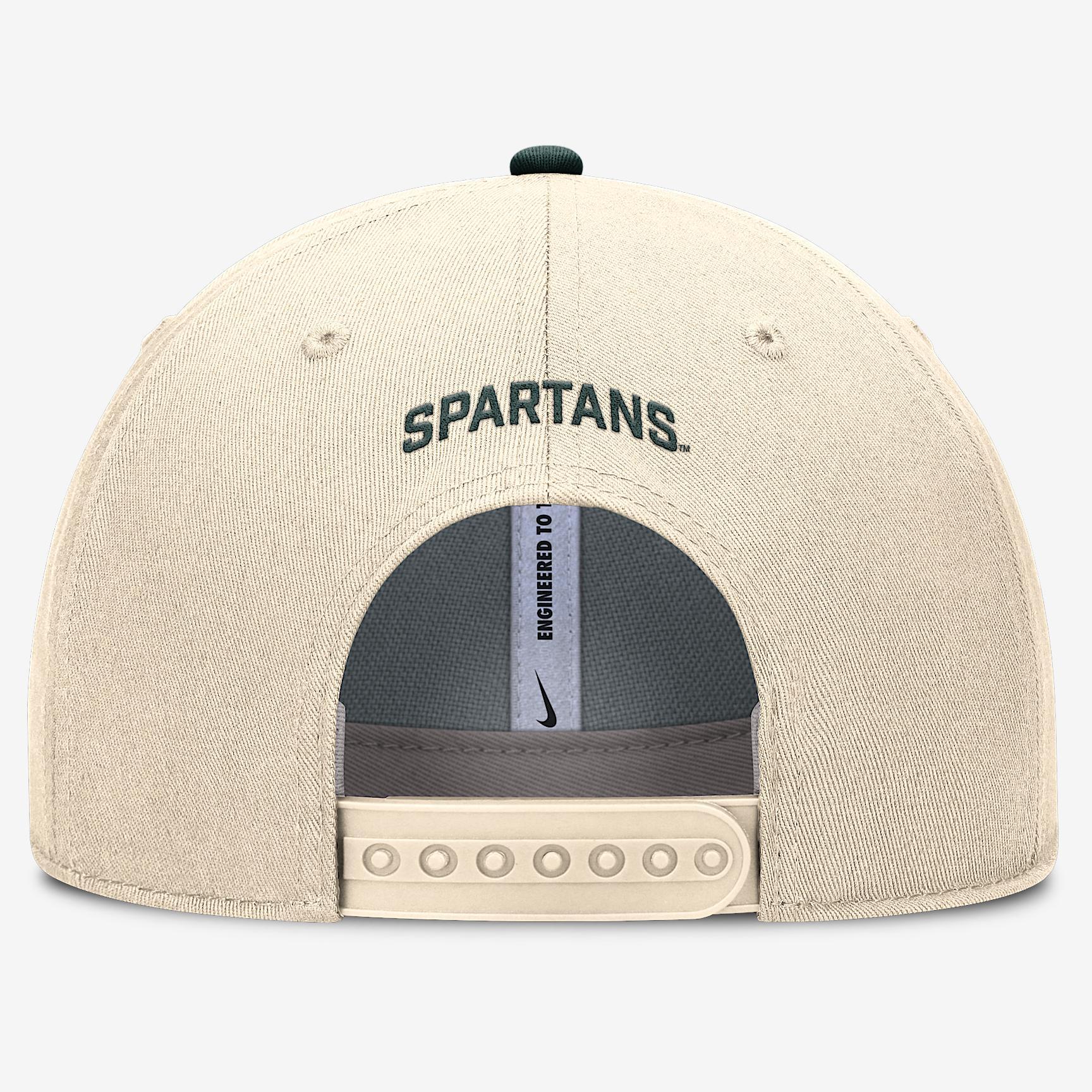 Michigan State Primetime Rise Men's Nike Dri-FIT College Trucker Adjustable Hat Product Image
