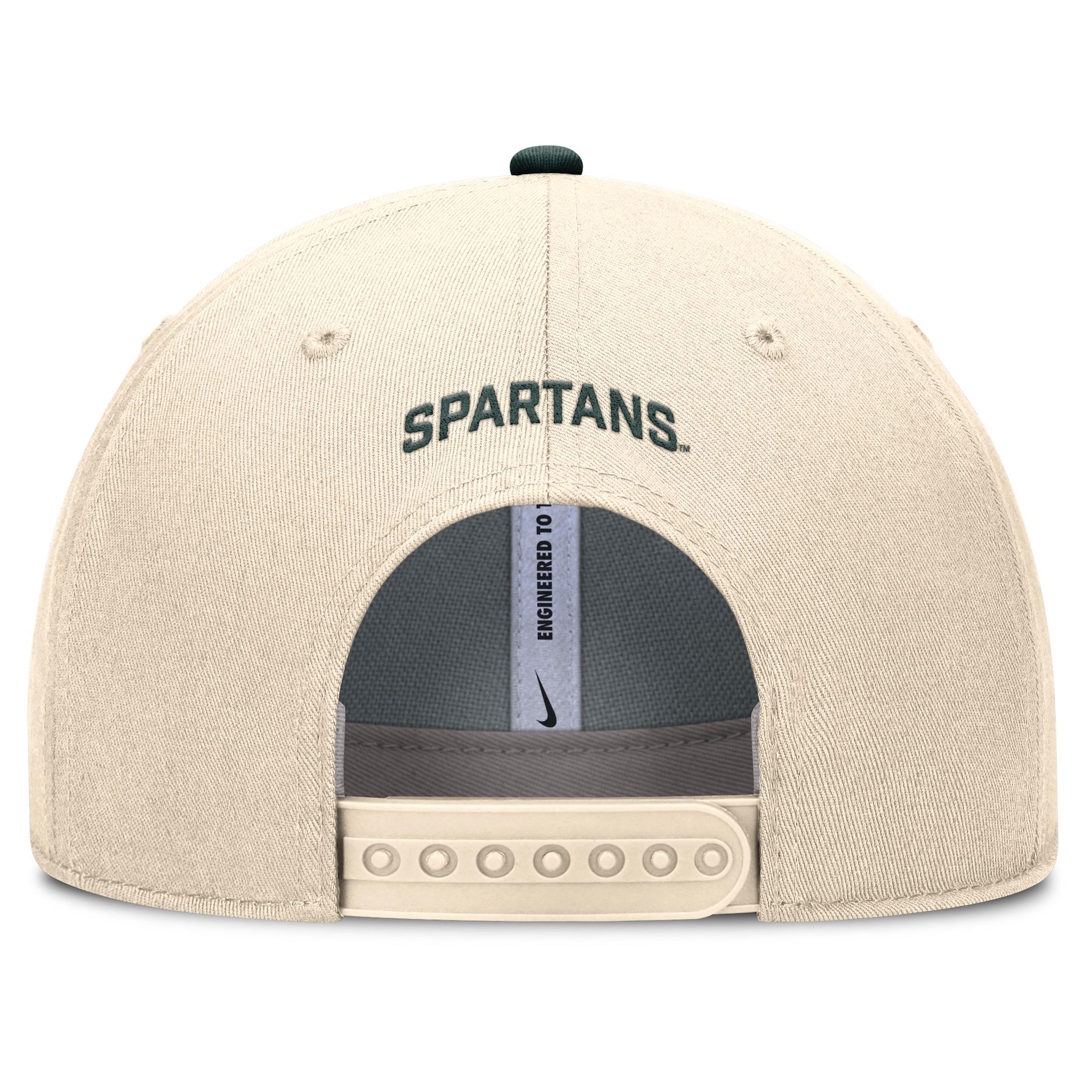 Michigan State Primetime Rise Men's Nike Dri-FIT College Trucker Adjustable Hat Product Image