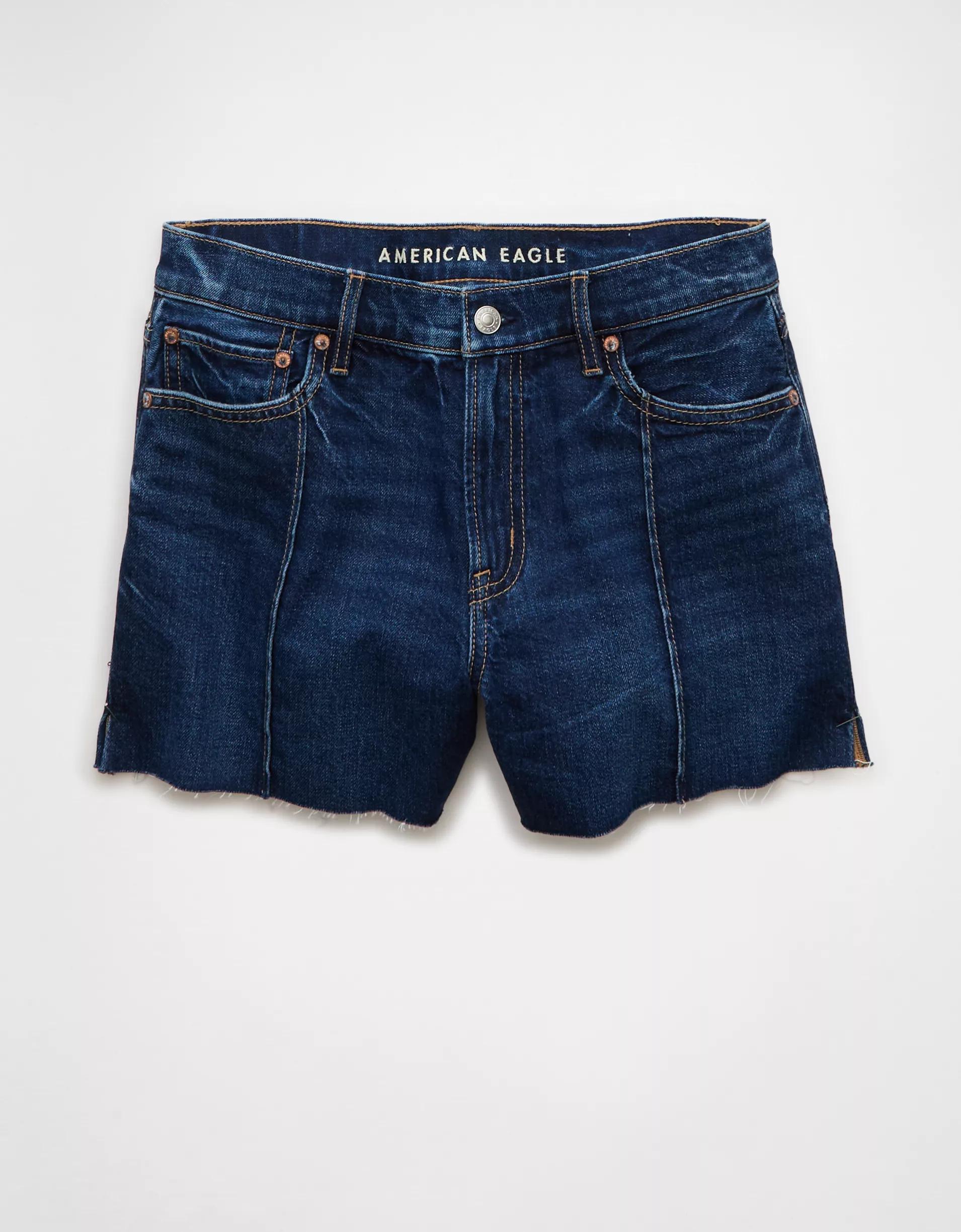 AE Strigid Super High-Waisted Relaxed Denim Short Product Image